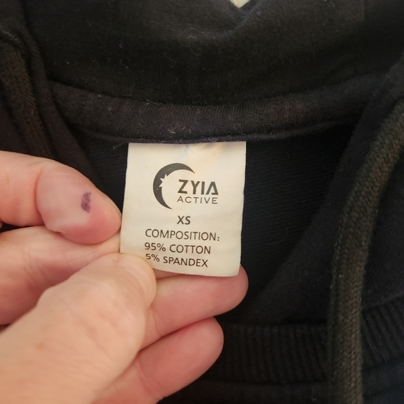 Zyia Active Black Combo Pocket Sweatshirt Size XS - Picture 4 of 15